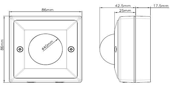 Occupancy Detector HC 22 Dimension